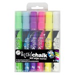 TEXTA LIQUID CHALK MARKER WET WIPE BULLET 45MM ASSORTED WALLET 6