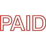 DESKMATE PREINKED MESSAGE STAMP PAID RED