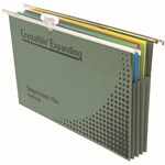 CRYSTALFILE EXPANDING SUSPENSION FILES FOOLSCAP GREEN BOX 10
