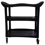 CLEANLINK UTILITY TROLLEY 3 TIER BLACK
