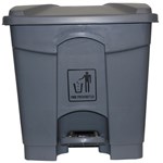 CLEANLINK RUBBISH BIN WITH PEDAL LID 45 LITRE GREY