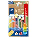STAEDTLER NORIS COLOUR JUMBO TRIANGULAR COLOURING PENCILS ASSORTED PACK 12