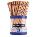 STAEDTLER 130 NATURAL GRAPHITE PENCILS 2B CUP 100
