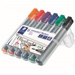 STAEDTLER 356 LUMOCOLOR FLIPCHART MARKER 20MM ASSORTED WALLET 6