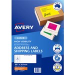 AVERY 35977 L7163FO HIGH VISIBILITY SHIPPING LABEL LASER 14UP FLUORO ORANGE PACK 25