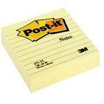POSTIT 675YL LINED NOTES 101 X 101MM CANARY YELLOW