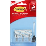 COMMAND ADHESIVE WIRE HOOKS SMALL HOOKS WITH CLEAR STRIPS