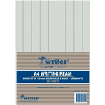 WRITING PAPER A4 24MM SOLID RULED LANDSCAPE 500 SHEETS 297208MM NOT DOTTED