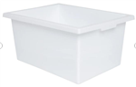 TOTE TRAY PLASTIC LARGE WHITE