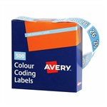 AVERY 43276 SIDE TABLE COLOUR CODING YEAR CODE 2026 25 X 38MM BLUE BOX 500