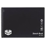 SPIRAX P534 SKETCH BOOK SPIRAL BOUND SIDE OPEN 40 PAGE A4 BLACK