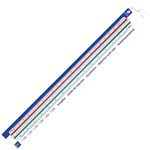 STAEDTLER 561 984BK MARS TRIANGULAR SCALE RULER 300MM WHITE