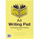 SPIRAX 411 WRITING PAD 8MM RULED A4 100 PAGE