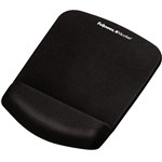 FELLOWES MOUSE PAD WITH WRIST REST PLUSH TOUCH MICROBAN MEMORY FOAM LYCRA BLACK