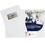 MARBIG PROFESSIONAL PRESENTATION FOLDER WITH WINDOW A4 GLOSS WHITE PACK 10