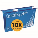 CRYSTALFILE EXTRA SUSPENSION FILES FOOLSCAP PP BLUE PACK 20