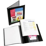 MARBIG PRO SERIES DISPLAY BOOK REFILLABLE WITH FRAME 20 POCKET A4 BLACK