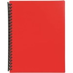 MARBIG DISPLAY BOOK REFILLABLE 40 POCKET A4 RED