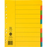 MARBIG EXTRA WIDE DIVIDER MANILLA 10TAB A4 BRIGHT ASSORTED