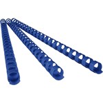 REXEL PLASTIC BINDING COMB ROUND 21 LOOP 95MM A4 BLUE BOX 100