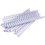 REXEL PLASTIC BINDING COMB ROUND 21 LOOP 125MM A4 WHITE BOX 100