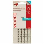 VELCRO BRAND   REMOVABLE MOUNTING CIRCLES 9MM WHITE PACK 56