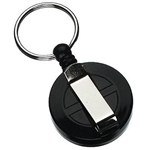 REXEL RETRACTABLE KEY HOLDER MINI WITH KEYRING AND CORD BLACK