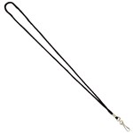 REXEL ID LADYARD CORD STYLE SWIVEL CLIP BLACK PACK 10