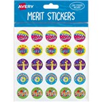 AVERY 698007 MERIT STICKERS CAPTIONS 1 PACK 300