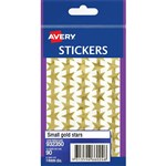 AVERY 932350 MERIT STAR STICKERS 14MM GOLD PACK 90