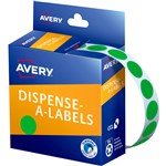 AVERY 937375 ROUND LABEL DISPENSER 14MM GREEN BOX 1050