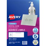 AVERY 958068 L7562 CRYSTAL CLEAR ADDRESS LABEL LASER CLEAR 16UP PACK 10