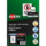 AVERY 959064 L7060 HEAVY DUTY LASER LABELS 21UP WHITE PACK 25