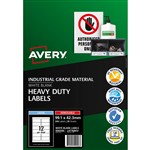 AVERY 959208 REMOVABLE HEAVYDUTY LABELS 991 X 423MM WHITE PACK 20