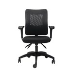 RAPIDLINE AM100 OPERATOR CHAIR MEDIUM MESH BACK ARMS BLACK