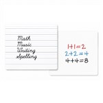 PICTOR DRY ERASE LEARNING SHEET WHITEBOARD 280 x 230 24MM DOTTED THIRDS AND PLAIN W946