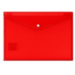 DOCUMENT WALLET  PP WITH BUTTON A4 RED