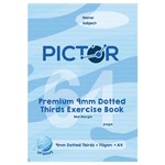 PICTOR PREMIUM EXERCISE BOOK DOTTED THIRDS 9MM 70GSM 64 PAGE A4 URANUS