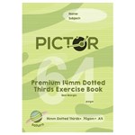 PICTOR PREMIUM EXERCISE BOOK DOTTED THIRDS 14MM 70GSM 64 PAGE A4 SATURN