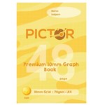 PICTOR PREMIUM A4 48 PAGE GRAPH BOOK 10MM 70GSM SUN