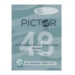 PICTOR PREMIUM MINI 225 X 175MM 48 PAGE EXERCISE BOOK 8MM RULED 70GSM MOON