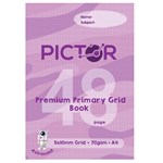 PICTOR PREMIUM A4 48 PAGE PRIMARY GRID 5MM X 10MM BOOK 70GSM ASTRONAUT
