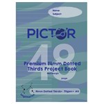 PICTOR PREMIUM A4 48 PAGE PROJECT BOOK 14MM PLAINDOTTED THIRDS 70GSM SAGITTARIUS
