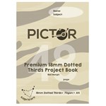 PICTOR PREMIUM A4 48 PAGE PROJECT BOOK 18MM PLAINDOTTED THIRDS 70GSM CAPRICORN