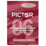 PICTOR PREMIUM A4 96 PAGE PROJECT BOOK 14MM PLAINDOTTED THIRDS 70GSM SCORPIUS