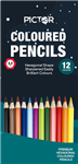PICTOR PREMIUM PENCIL ASSORTED COLOURS PK12