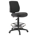 BURO ROMA DRAFTING CHAIR MEDIUM BACK JETT FABRIC BLACK