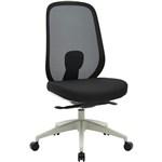 BURO FORCE ERGONOMIC OFFICE CHAIR LIGHT GREY FRAME BLACK SEAT
