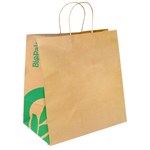 BIOPAK KRAFT PAPER BAGS TWIST HANDLE JUMBO 355 X 370 X 220MM CARTON 150