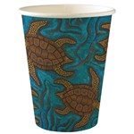 DISPOSABLE CUP 12oz PAPER SINGLE WALL INDIGENOUS DESIGN